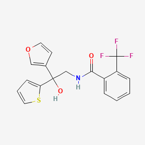 N-(2-(furan-3-yl)-2-hydroxy-2-(thiophen-2-yl)ethyl)-2-(trifluoromethyl)benzamide