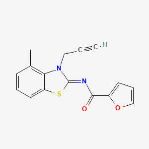 N-(4-methyl-3-prop-2-ynyl-1,3-benzothiazol-2-ylidene)furan-2-carboxamide