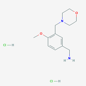 [4-Methoxy-3-(morpholin-4-ylmethyl)phenyl]methanamine;dihydrochloride