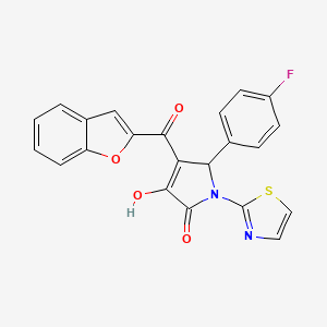 4-(benzofuran-2-carbonyl)-5-(4-fluorophenyl)-3-hydroxy-1-(thiazol-2-yl)-1H-pyrrol-2(5H)-one