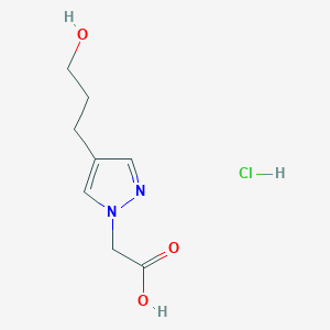 [4-(3-Hydroxypropyl)-1H-pyrazol-1-yl]acetic acid hydrochloride