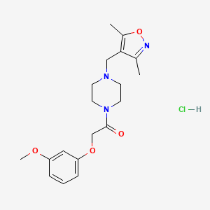 1-(4-((3,5-Dimethylisoxazol-4-yl)methyl)piperazin-1-yl)-2-(3-methoxyphenoxy)ethanone hydrochloride