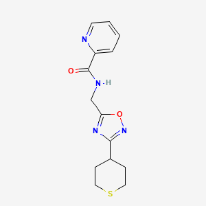 N-((3-(tetrahydro-2H-thiopyran-4-yl)-1,2,4-oxadiazol-5-yl)methyl)picolinamide