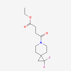 molecular formula C13H19F2NO3 B2380304 Ethyl 4-(1,1-difluoro-6-azaspiro[2.5]octan-6-yl)-4-oxobutanoate CAS No. 2309779-98-2