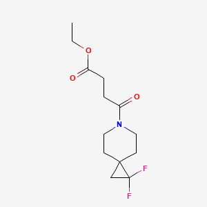 Ethyl 4-(1,1-difluoro-6-azaspiro[2.5]octan-6-yl)-4-oxobutanoate