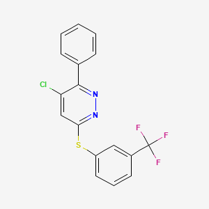 4-Chloro-3-phenyl-6-{[3-(trifluoromethyl)phenyl]sulfanyl}pyridazine