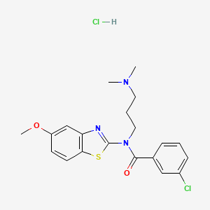 3-chloro-N-(3-(dimethylamino)propyl)-N-(5-methoxybenzo[d]thiazol-2-yl)benzamide hydrochloride