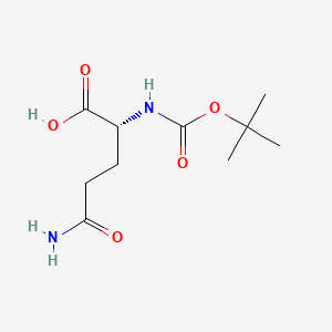 molecular formula C10H18N2O5 B2380321 Boc-D-Gln-OH CAS No. 13726-85-7; 61348-28-5