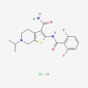 2-(2,6-Difluorobenzamido)-6-isopropyl-4,5,6,7-tetrahydrothieno[2,3-c]pyridine-3-carboxamide hydrochloride