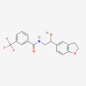 molecular formula C18H16F3NO3 B2380343 N-[2-(2,3-dihydro-1-benzofuran-5-yl)-2-hydroxyethyl]-3-(trifluoromethyl)benzamide CAS No. 1705901-46-7