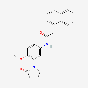 molecular formula C23H22N2O3 B2380352 N-[4-methoxy-3-(2-oxopyrrolidin-1-yl)phenyl]-2-(naphthalen-1-yl)acetamide CAS No. 941957-53-5