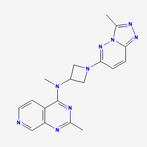 molecular formula C18H19N9 B2380412 N-methyl-1-{3-methyl-[1,2,4]triazolo[4,3-b]pyridazin-6-yl}-N-{2-methylpyrido[3,4-d]pyrimidin-4-yl}azetidin-3-amine CAS No. 2200881-17-8