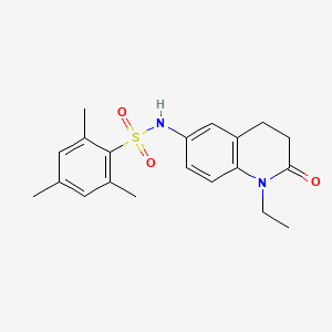 molecular formula C20H24N2O3S B2380431 N-(1-ethyl-2-oxo-1,2,3,4-tetrahydroquinolin-6-yl)-2,4,6-trimethylbenzene-1-sulfonamide CAS No. 921888-51-9