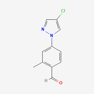 B2380635 4-(4-chloro-1H-pyrazol-1-yl)-2-methylbenzaldehyde CAS No. 1247173-31-4