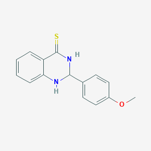molecular formula C15H14N2OS B2380648 2-(4-Methoxyphenyl)-1,2,3,4-tetrahydroquinazoline-4-thione CAS No. 2380183-71-9