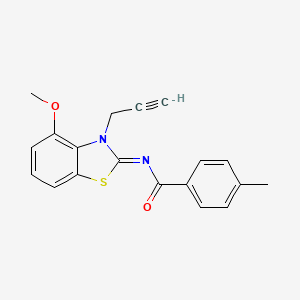 N-(4-methoxy-3-prop-2-ynyl-1,3-benzothiazol-2-ylidene)-4-methylbenzamide