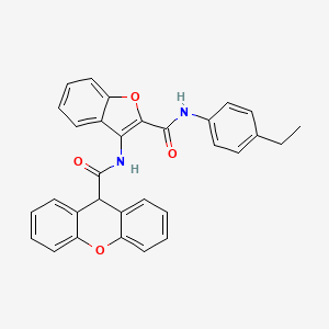N-(2-((4-ethylphenyl)carbamoyl)benzofuran-3-yl)-9H-xanthene-9-carboxamide