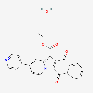 Ethyl 6,11-dioxo-2-(pyridin-4-yl)-6,11-dihydrobenzo[f]pyrido[1,2-a]indole-12-carboxylate hydrate