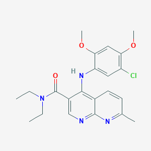 4-((5-chloro-2,4-dimethoxyphenyl)amino)-N,N-diethyl-7-methyl-1,8-naphthyridine-3-carboxamide