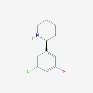 (2S)-2-(5-Chloro-3-fluorophenyl)piperidine