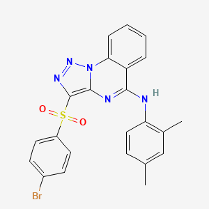 3-((4-bromophenyl)sulfonyl)-N-(2,4-dimethylphenyl)-[1,2,3]triazolo[1,5-a]quinazolin-5-amine