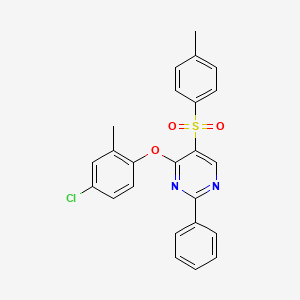 4-(4-Chloro-2-methylphenoxy)-2-phenyl-5-pyrimidinyl 4-methylphenyl sulfone