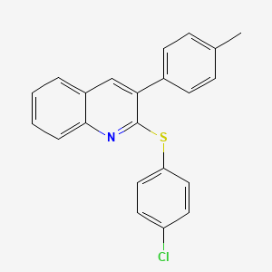 4-Chlorophenyl 3-(4-methylphenyl)-2-quinolinyl sulfide