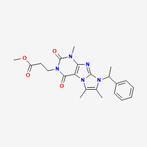 Methyl 3-[1,6,7-trimethyl-2,4-dioxo-8-(phenylethyl)-1,3,5-trihydro-4-imidazoli no[1,2-h]purin-3-yl]propanoate