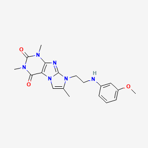 8-(2-((3-methoxyphenyl)amino)ethyl)-1,3,7-trimethyl-1H-imidazo[2,1-f]purine-2,4(3H,8H)-dione
