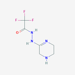 molecular formula C6H9F3N4O B023807 2,2,2-trifluoro-N'-[(2Z)-piperazin-2-ylidene]acetohydrazide CAS No. 763105-70-0