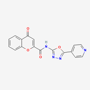 4-oxo-N-(5-(pyridin-4-yl)-1,3,4-oxadiazol-2-yl)-4H-chromene-2-carboxamide