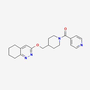 molecular formula C20H24N4O2 B2380731 Pyridin-4-yl(4-(((5,6,7,8-tetrahydrocinnolin-3-yl)oxy)methyl)piperidin-1-yl)methanone CAS No. 2320376-73-4