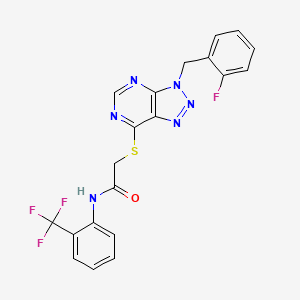 2-((3-(2-fluorobenzyl)-3H-[1,2,3]triazolo[4,5-d]pyrimidin-7-yl)thio)-N-(2-(trifluoromethyl)phenyl)acetamide