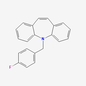 molecular formula C21H16FN B2380741 11-[(4-Fluorophenyl)methyl]benzo[b][1]benzazepine CAS No. 860786-94-3