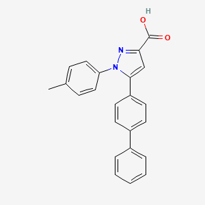 1-(4-methylphenyl)-5-(4-phenylphenyl)-1H-pyrazole-3-carboxylic acid