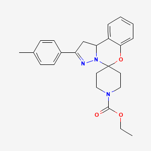 Ethyl 2-(p-tolyl)-1,10b-dihydrospiro[benzo[e]pyrazolo[1,5-c][1,3]oxazine-5,4'-piperidine]-1'-carboxylate