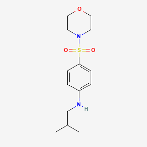 molecular formula C14H22N2O3S B2380748 4-({4-[(2-Methylpropyl)amino]phenyl}sulfonyl)morpholine CAS No. 648408-29-1