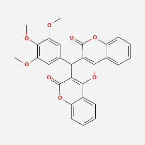 13-(3,4,5-Trimethoxyphenyl)-2,10,16-trioxapentacyclo[12.8.0.0^{3,12}.0^{4,9}.0^{17,22}]docosa-1(14),3(12),4(9),5,7,17(22),18,20-octaene-11,15-dione