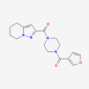 (4-(Furan-3-carbonyl)piperazin-1-yl)(4,5,6,7-tetrahydropyrazolo[1,5-a]pyridin-2-yl)methanone