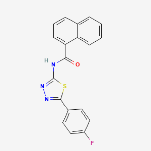 N-[5-(4-fluorophenyl)-1,3,4-thiadiazol-2-yl]naphthalene-1-carboxamide