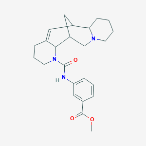 molecular formula C24H31N3O3 B2380791 methyl 3-(3,15-diazatetracyclo[7.7.1.02,7.010,15]heptadec-7-ene-3-carbonylamino)benzoate CAS No. 1797981-91-9