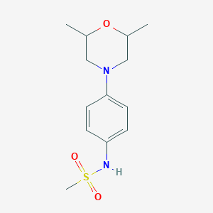molecular formula C13H20N2O3S B2380938 N-[4-(2,6-dimethylmorpholin-4-yl)phenyl]methanesulfonamide CAS No. 866150-14-3