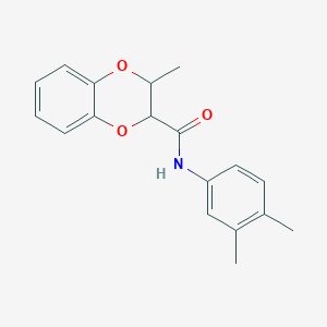 molecular formula C18H19NO3 B2380947 N-(3,4-dimethylphenyl)-3-methyl-2,3-dihydro-1,4-benzodioxine-2-carboxamide CAS No. 871322-90-6