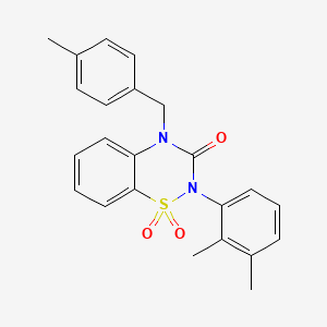 B2380950 2-(2,3-dimethylphenyl)-4-(4-methylbenzyl)-2H-1,2,4-benzothiadiazin-3(4H)-one 1,1-dioxide CAS No. 942033-94-5