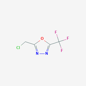 molecular formula C4H2ClF3N2O B023810 2-(Chloromethyl)-5-(trifluoromethyl)-1,3,4-oxadiazole CAS No. 723286-98-4
