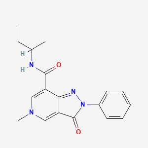 molecular formula C18H20N4O2 B2381071 N-(butan-2-yl)-5-methyl-3-oxo-2-phenyl-2H,3H,5H-pyrazolo[4,3-c]pyridine-7-carboxamide CAS No. 923233-14-1