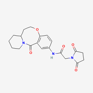 2-(2,5-dioxopyrrolidin-1-yl)-N-(13-oxo-6,7,7a,8,9,10,11,13-octahydrobenzo[b]pyrido[1,2-e][1,5]oxazocin-2-yl)acetamide
