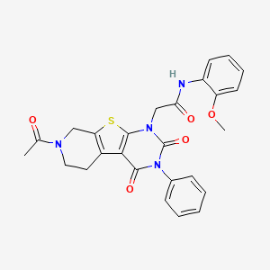 2-(7-acetyl-2,4-dioxo-3-phenyl-3,4,5,6,7,8-hexahydropyrido[4',3':4,5]thieno[2,3-d]pyrimidin-1(2H)-yl)-N-(2-methoxyphenyl)acetamide