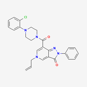 5-allyl-7-(4-(2-chlorophenyl)piperazine-1-carbonyl)-2-phenyl-2H-pyrazolo[4,3-c]pyridin-3(5H)-one