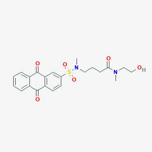 N-(2-hydroxyethyl)-N-methyl-4-(N-methyl-9,10-dioxo-9,10-dihydroanthracene-2-sulfonamido)butanamide